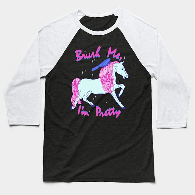 Pretty Pony Baseball T-Shirt by Hillary White Rabbit